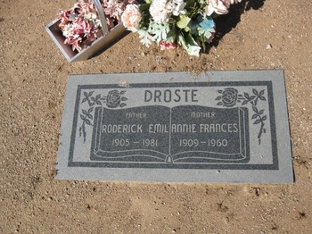 Droste,   Annie Frances gravesite