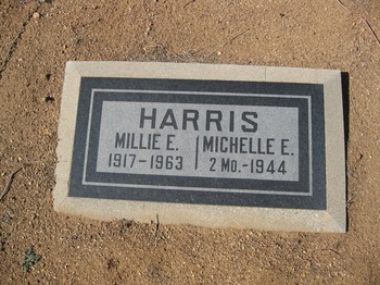 Harris,   Millie E. gravesite