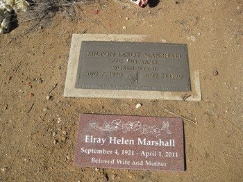 Marshall,   Milton Leroy ('Red') gravesite