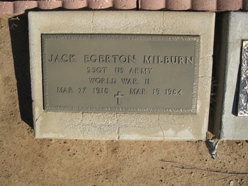 Milburn,  Sgt Jack Egerton gravesite