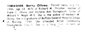 Thrasher, Betty Jane obituary