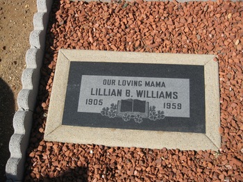 Williams,   Lillian Brooks gravesite