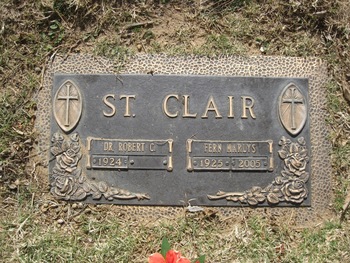 St. Clair,  Dr. Robert Carroll gravesite
