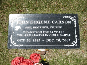 Carson,   John Eugene gravesite