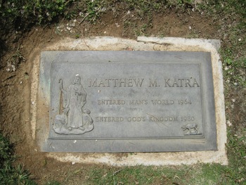 Katra,   Matthew Mark gravesite