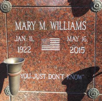 Williams,   Mary M. gravesite