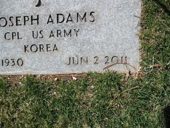 Adams, Joseph gravesite