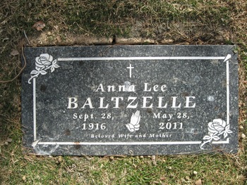 Baltzelle,   Anna Lee gravesite