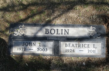Bolin,   Beatrice Louise gravesite