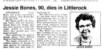 Bones,   Jessie May obituary