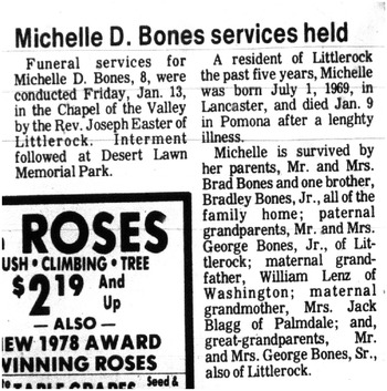 Bones,   Michelle Denise obituary
