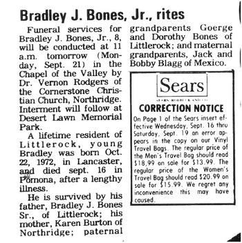 Bones, Jr.  Bradley J. obituary
