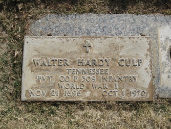Culp,   Walter Hardy gravesite
