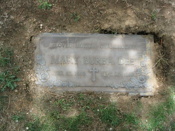 Dee,   Mary Burba gravesite