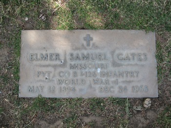 Gates,   Elmer Samuel gravesite