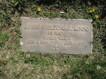 Gordon,   John Shelton gravesite