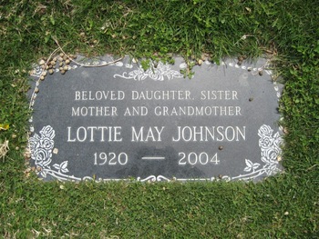 Johnson,   Lottie May gravesite