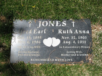 Jones,   Ruth Anna gravesite