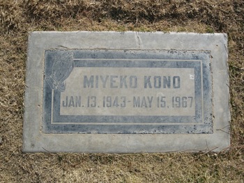 Kono,   Miyeko gravesite