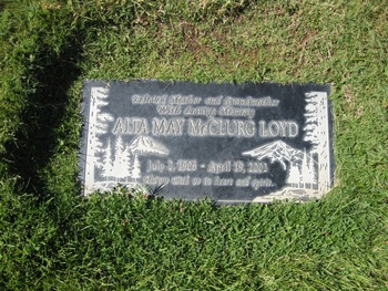 Loyd,   Alta May gravesite