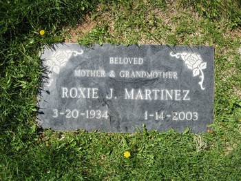 Martinez,   Roxie Jane gravesite