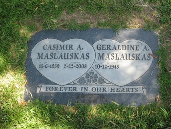 Maslauskas,   Casimir Alexander ('Chuck') gravesite