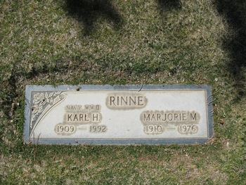 Rinne,   Marjorie Modesta gravesite