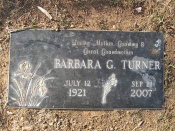 Turner,   Barbara Civilia gravesite