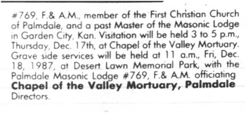 Wolf,   Carl Lambert obituary