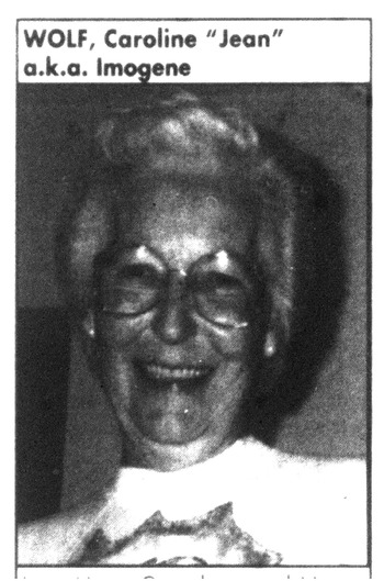 Wolf,   Caroline Imogene ('Jean') person