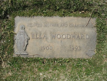 Woodward,   Elvira ('Ella') gravesite