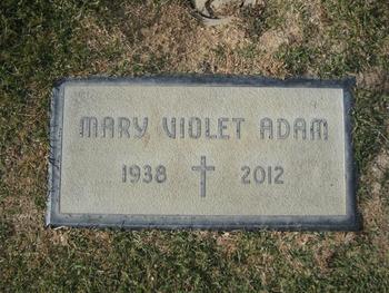 Adam,   Mary Violet gravesite