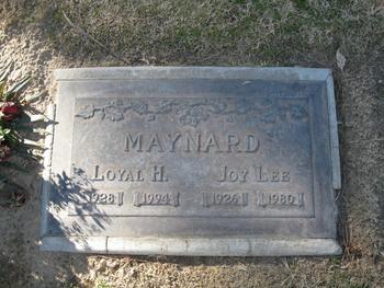 Maynard,   Joy Lee gravesite