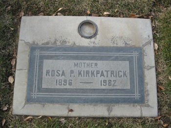Kirkpatrick,   Rosa Pearl gravesite