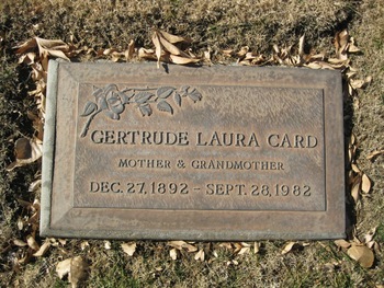 Card, Gertrude Laura gravesite