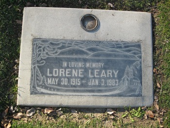 Leary,   Lorene gravesite