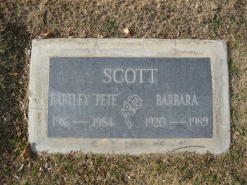 Scott,   Bartley E. ('Pete') gravesite