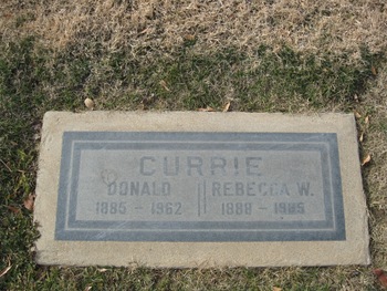 Currie,   Rebecca Wilson gravesite