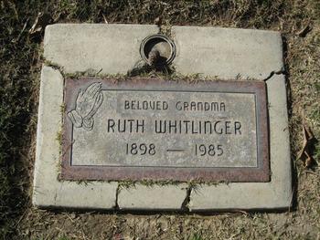 Whitlinger, Edna Ruth gravesite