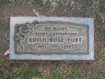 Fort,   Edith Rose gravesite