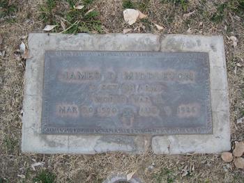 Middleton,   James D. gravesite