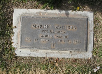 Watters,   Marion gravesite