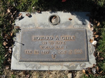 Geile,   Howard Anthony gravesite