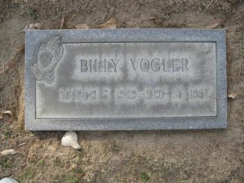 Vogler, William Anthony ('Billy') gravesite