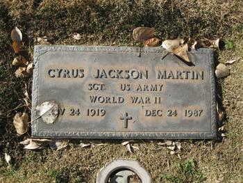 Martin, Cyrus Jackson gravesite