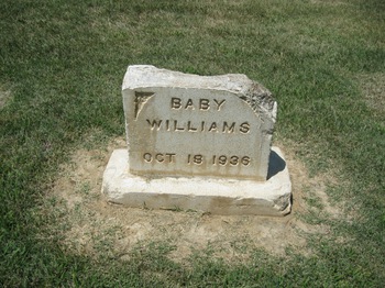 Williams,   Baby gravesite