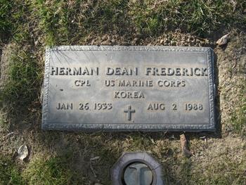 Frederick,   Herman Dean gravesite
