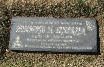 Iribarren,   Humberto Monarrez gravesite