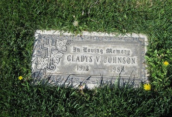 Johnson,   Gladys Vermel gravesite