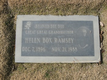 Ramsey,   Helen Isabell ('Dee Dee') gravesite